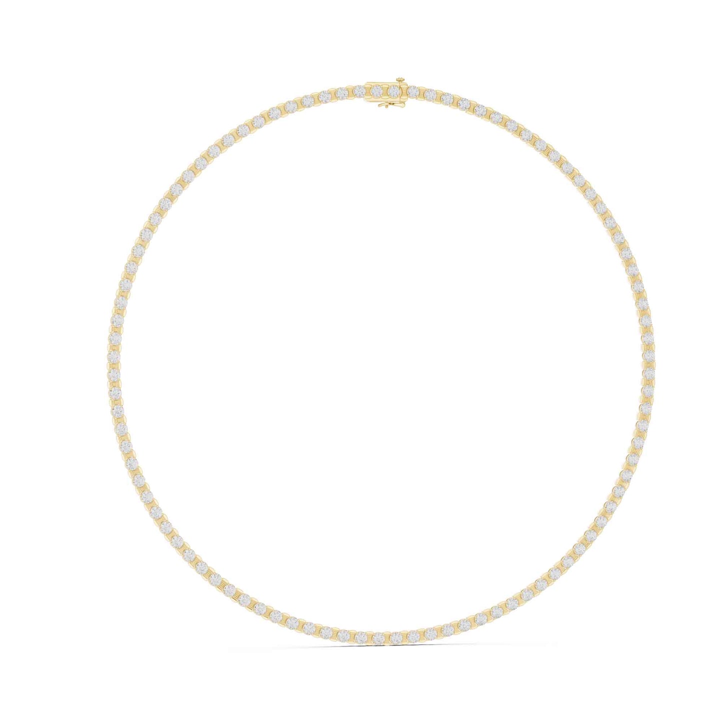 Classic Round Cut Lab Grown Diamond Tennis Necklace