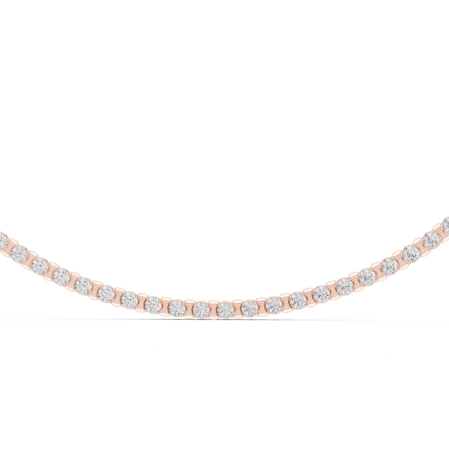 Classic Round Cut Lab Grown Diamond Tennis Necklace