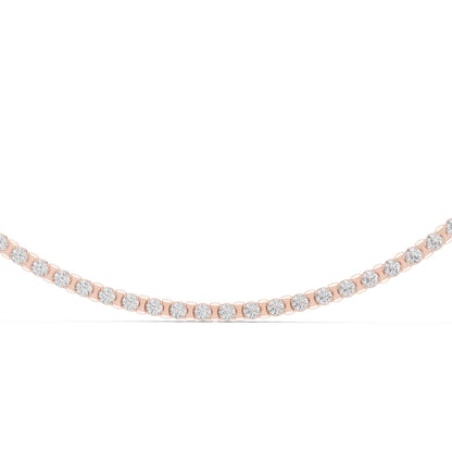 Classic Round Cut Lab Grown Diamond Tennis Necklace