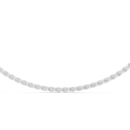 Classic Round Cut Lab Grown Diamond Tennis Necklace
