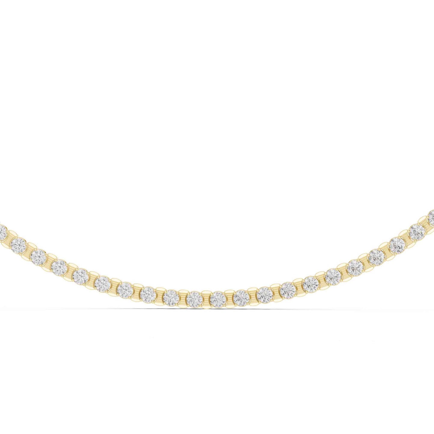 Classic Round Cut Lab Grown Diamond Tennis Necklace