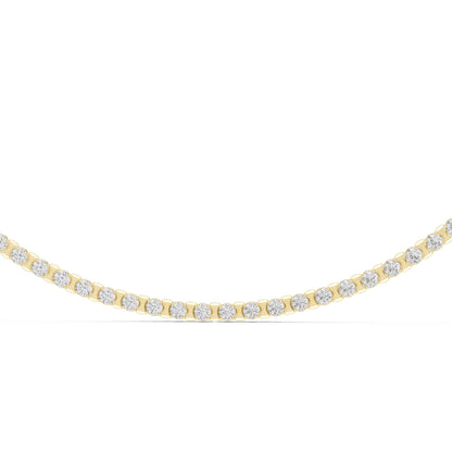 Classic Round Cut Lab Grown Diamond Tennis Necklace
