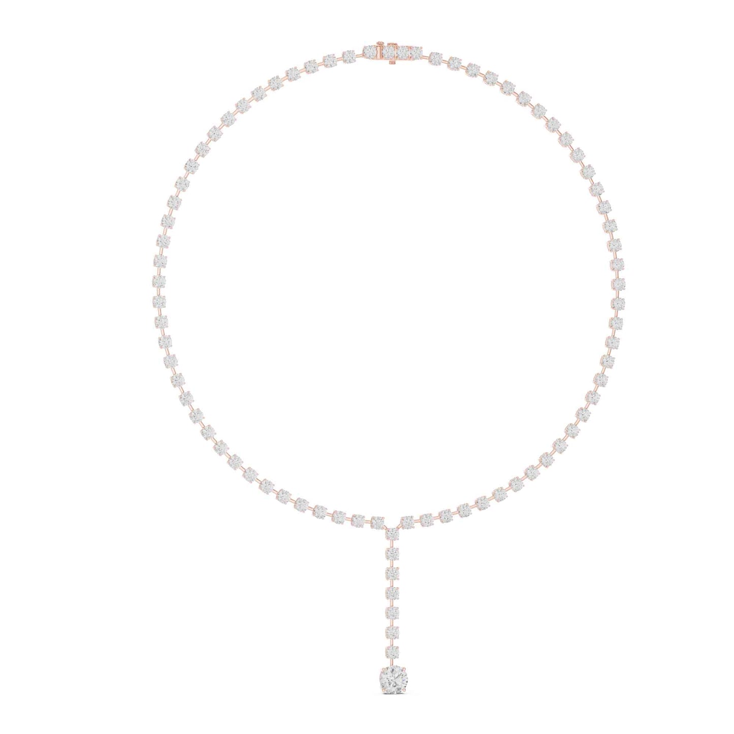 Classic Round Cut Lab Grown Diamond Tennis Necklace