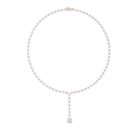 Classic Round Cut Lab Grown Diamond Tennis Necklace