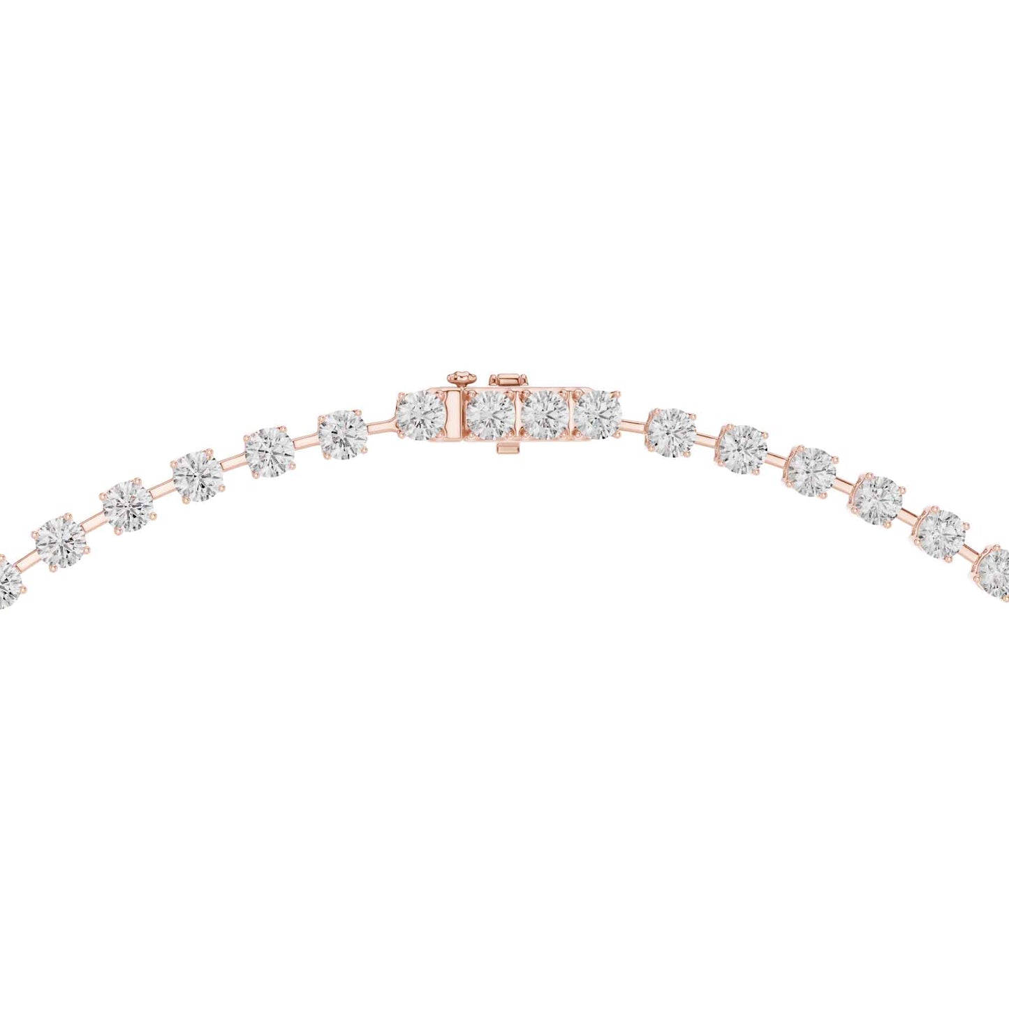 Classic Round Cut Lab Grown Diamond Tennis Necklace