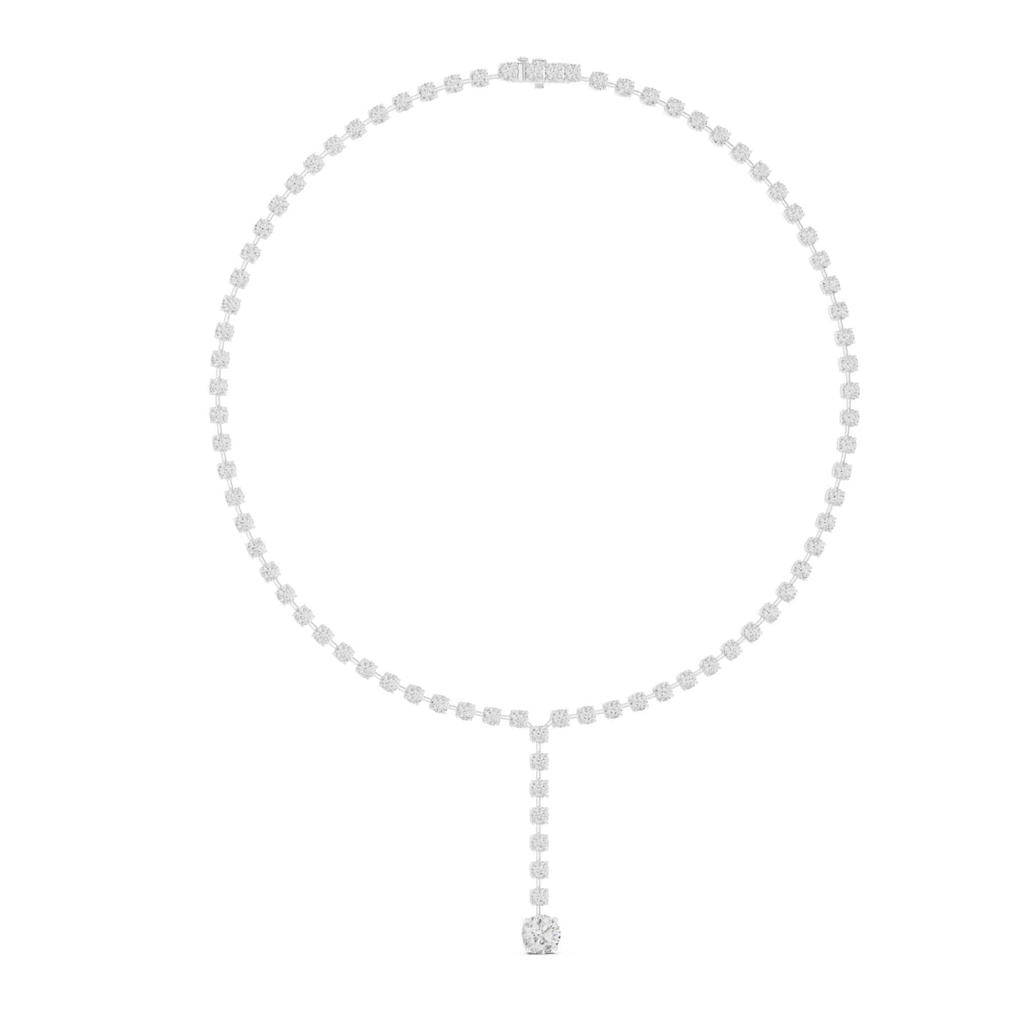 Classic Round Cut Lab Grown Diamond Tennis Necklace