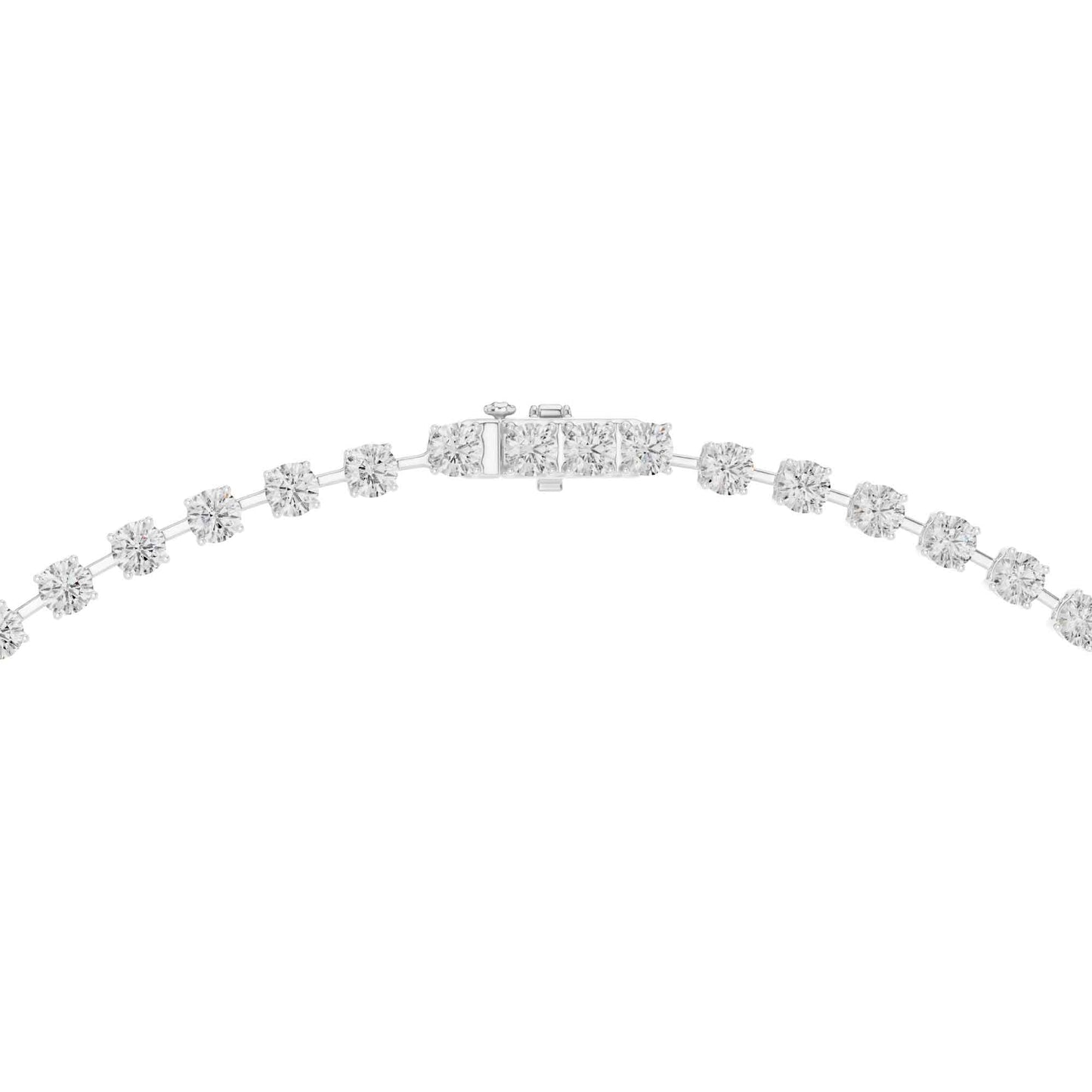 Classic Round Cut Lab Grown Diamond Tennis Necklace