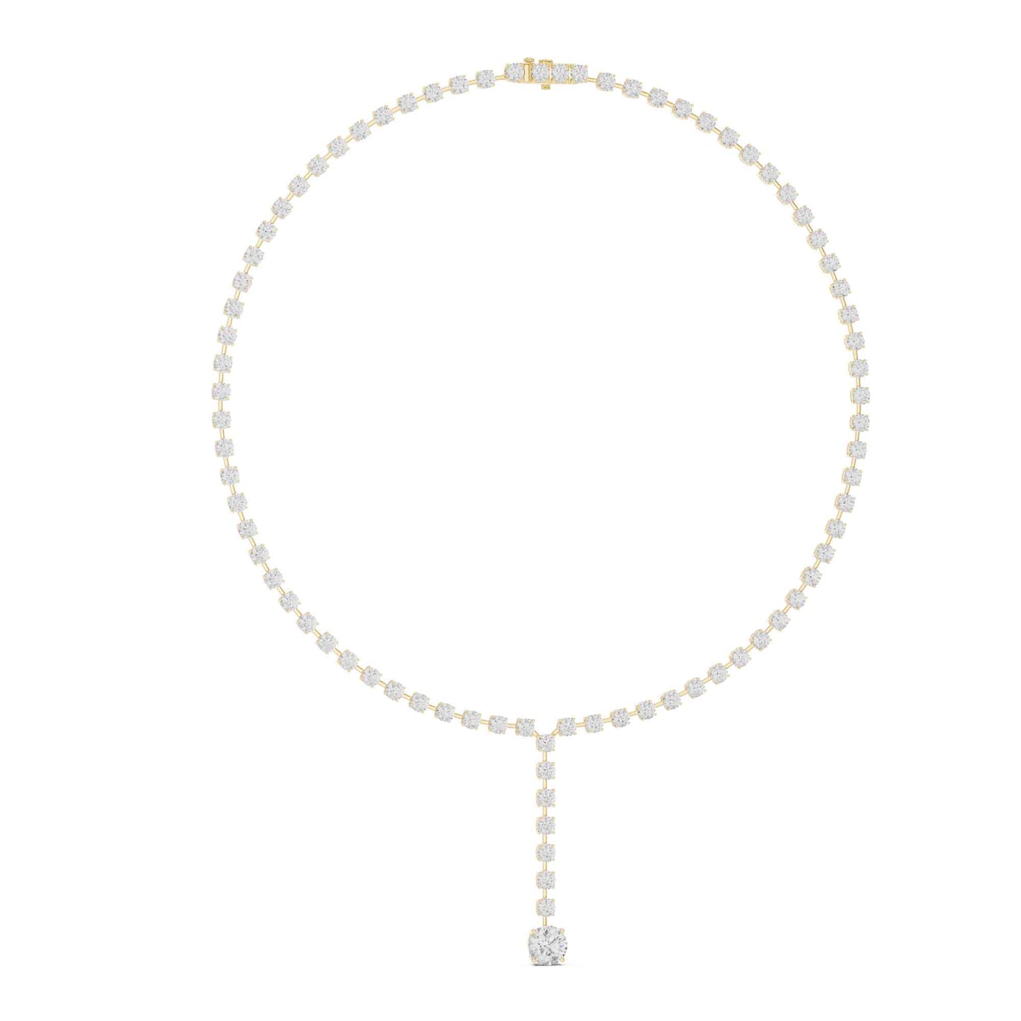 Classic Round Cut Lab Grown Diamond Tennis Necklace