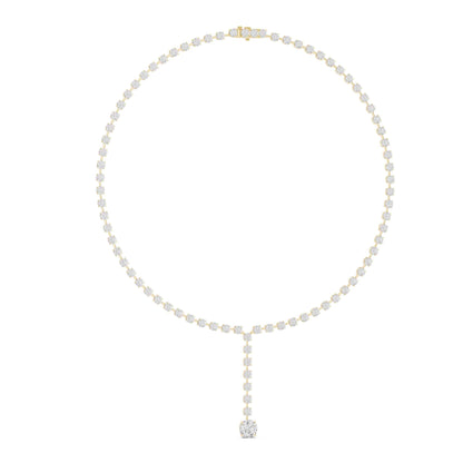 Classic Round Cut Lab Grown Diamond Tennis Necklace