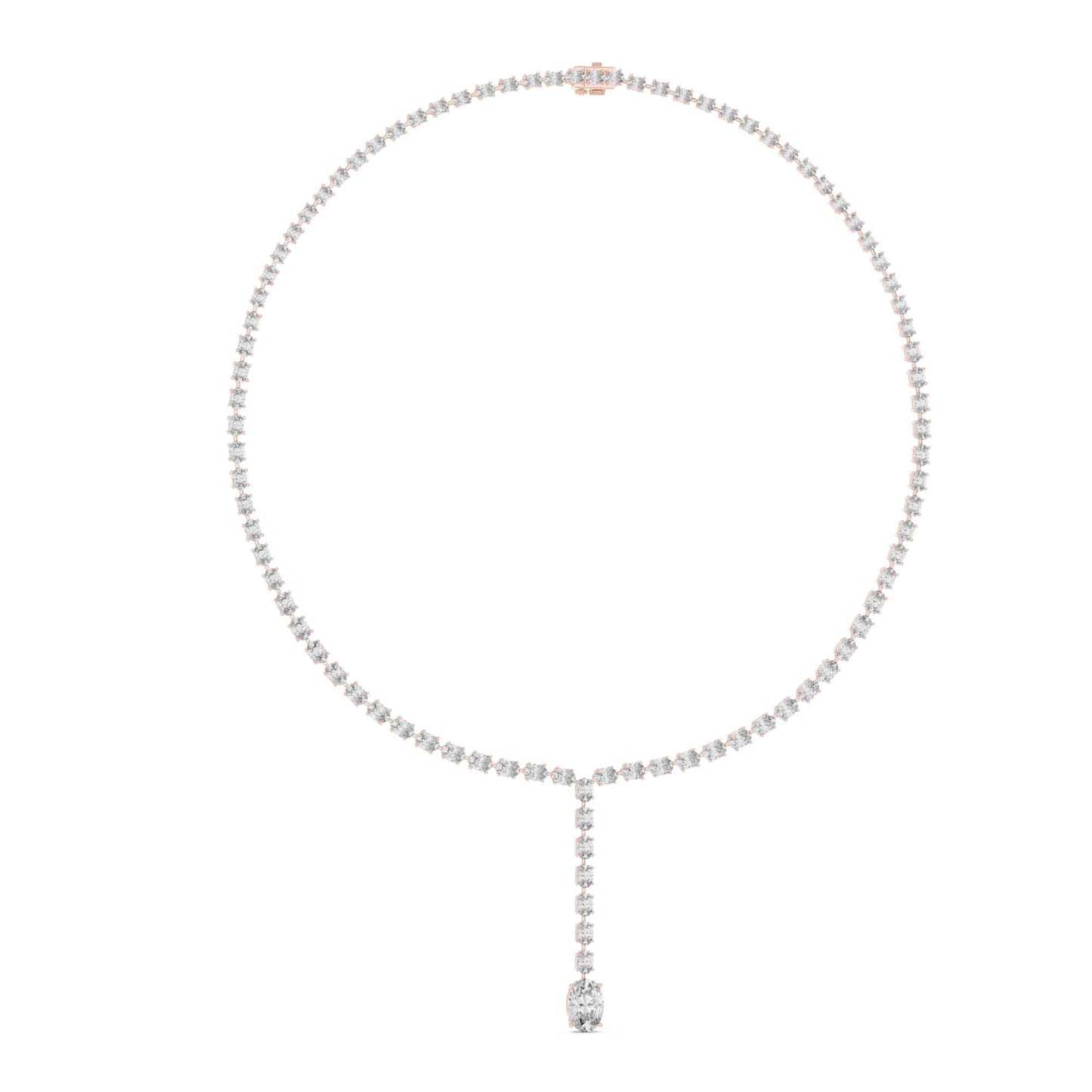 Celestia Oval Drop Lab Grown Diamond Necklace