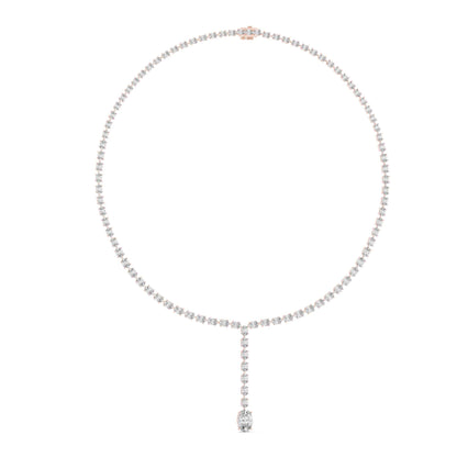 Celestia Oval Drop Lab Grown Diamond Necklace