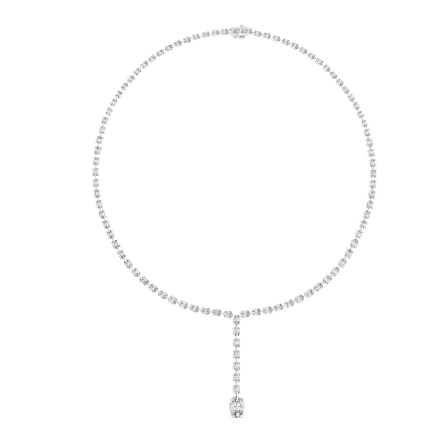 Celestia Oval Drop Lab Grown Diamond Necklace