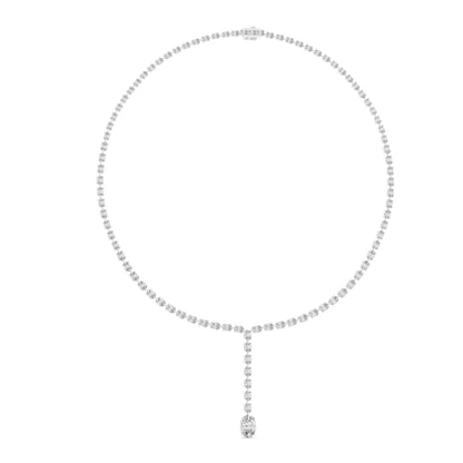 Celestia Oval Drop Lab Grown Diamond Necklace