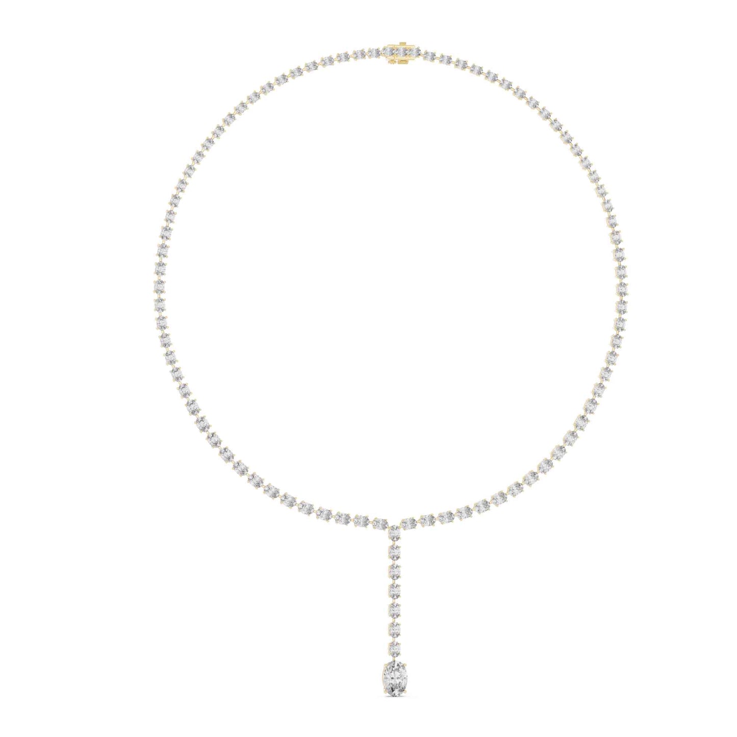 Celestia Oval Drop Lab Grown Diamond Necklace