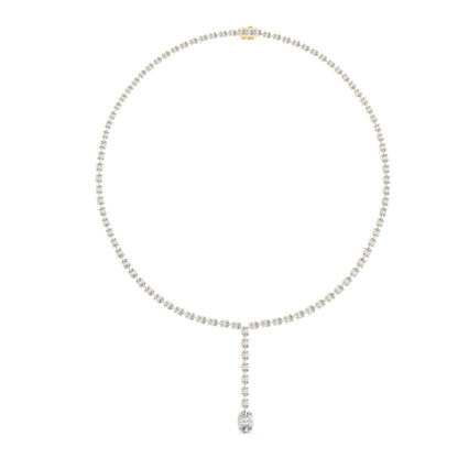 Celestia Oval Drop Lab Grown Diamond Necklace