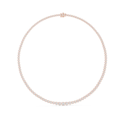 Round Cut Graduated Lab Grown Diamond Necklace