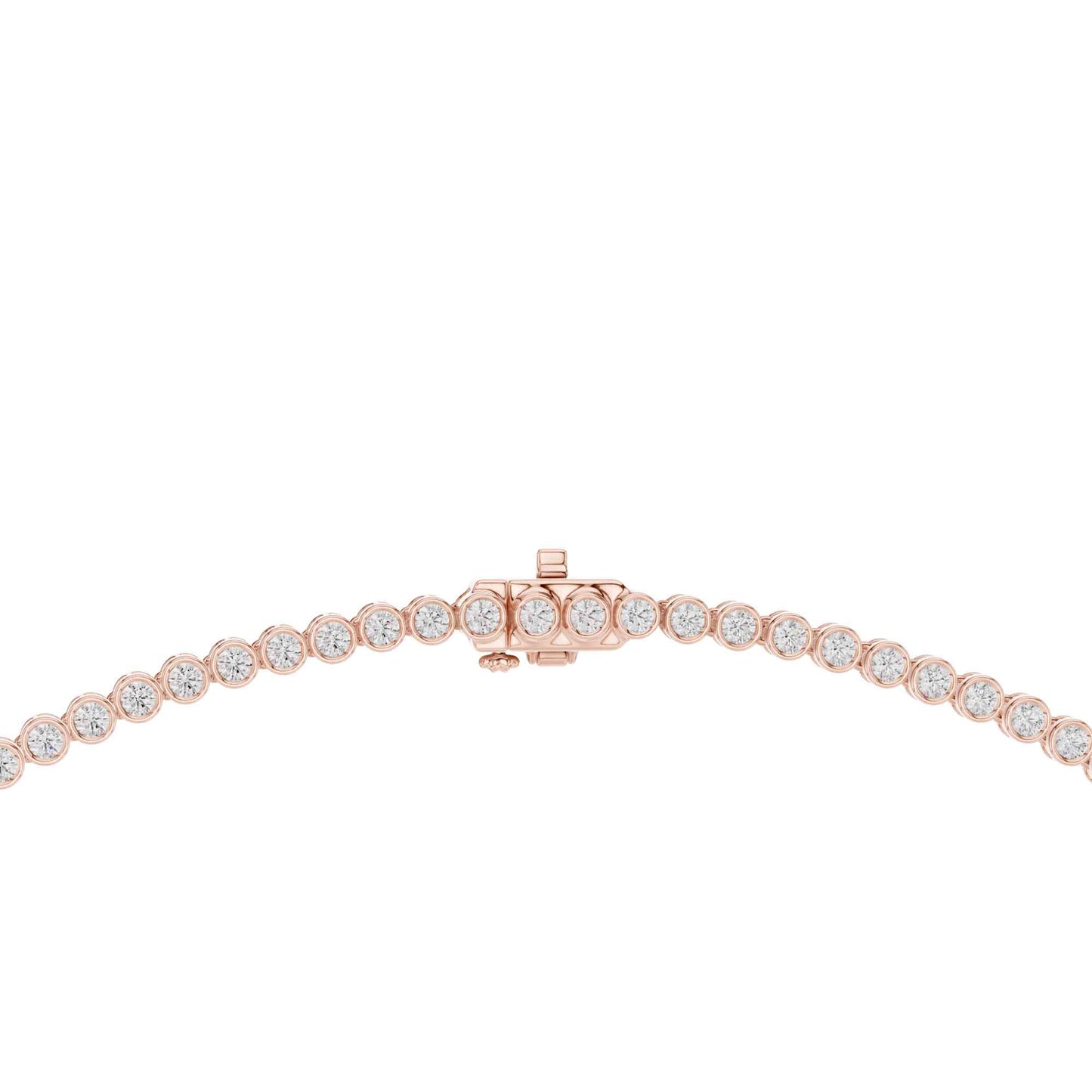 Round Cut Graduated Lab Grown Diamond Necklace