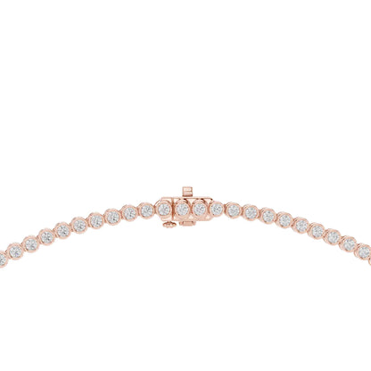 Round Cut Graduated Lab Grown Diamond Necklace