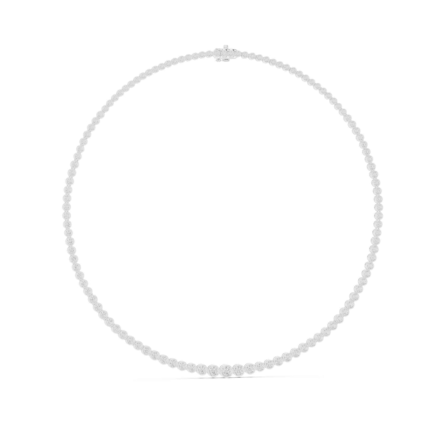 Round Cut Graduated Lab Grown Diamond Necklace