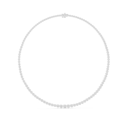 Round Cut Graduated Lab Grown Diamond Necklace