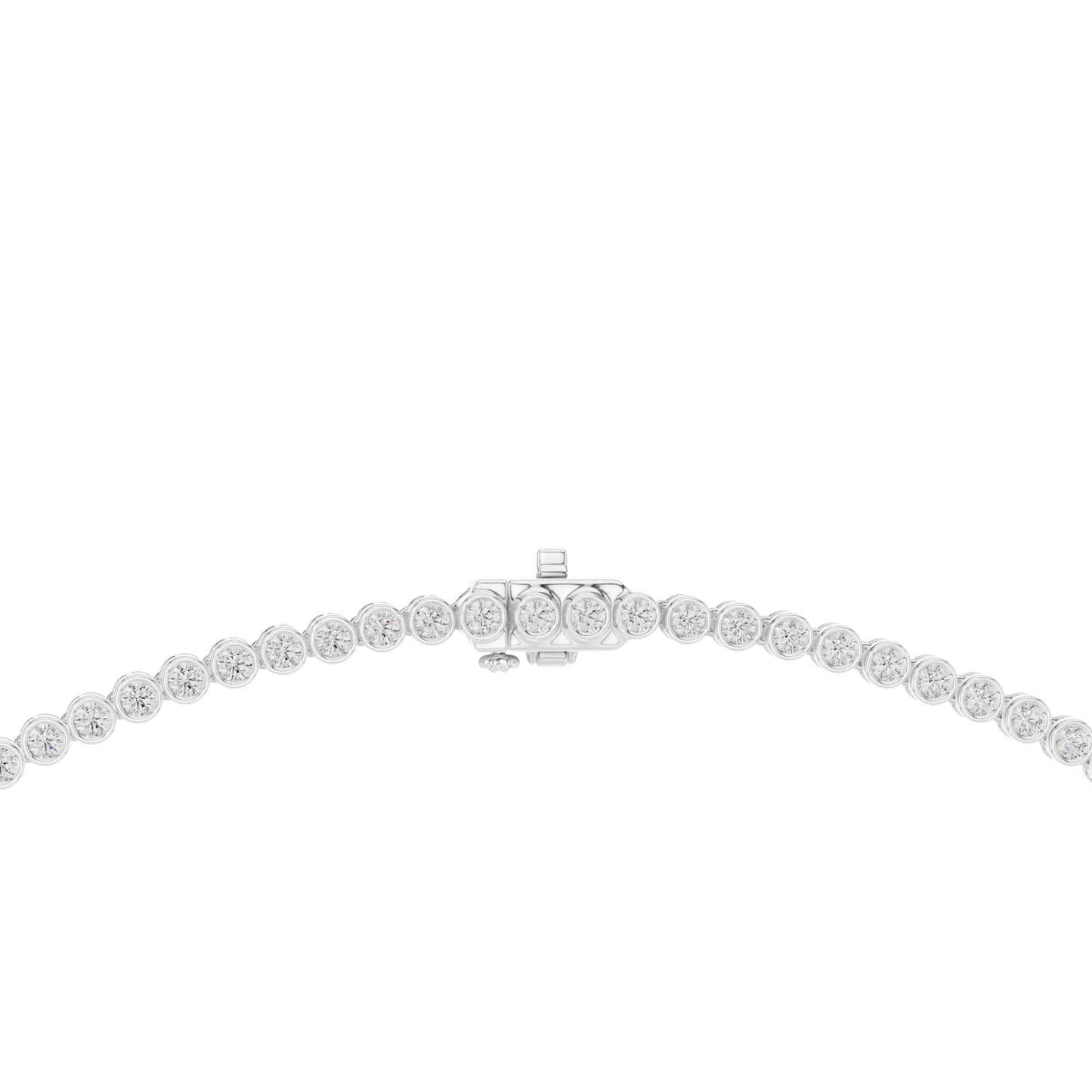 Round Cut Graduated Lab Grown Diamond Necklace