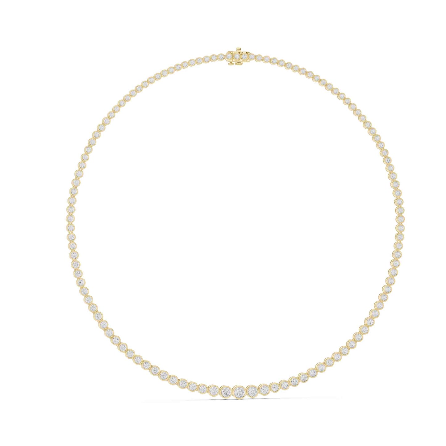 Round Cut Graduated Lab Grown Diamond Necklace