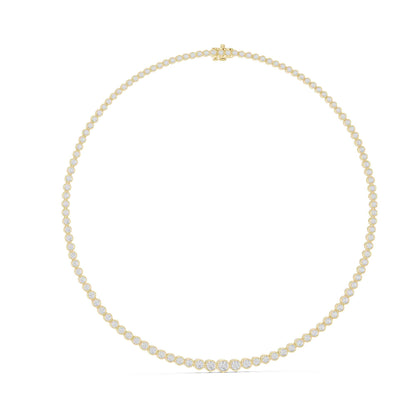 Round Cut Graduated Lab Grown Diamond Necklace