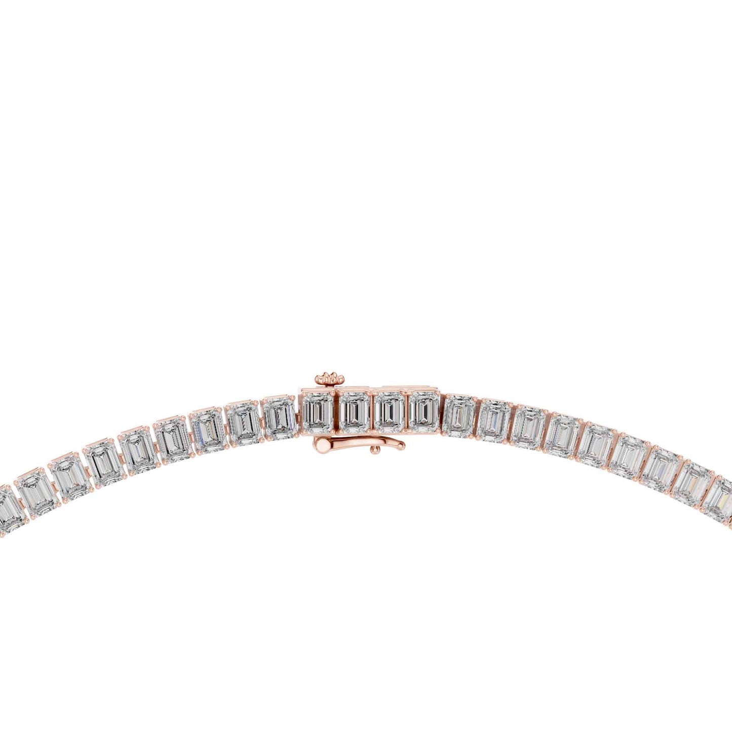 Classic Emerald Tennis Lab Grown Diamond Necklace