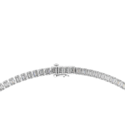 Classic Emerald Tennis Lab Grown Diamond Necklace