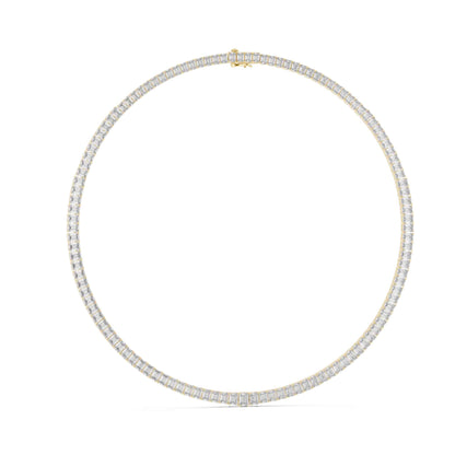 Classic Emerald Tennis Lab Grown Diamond Necklace