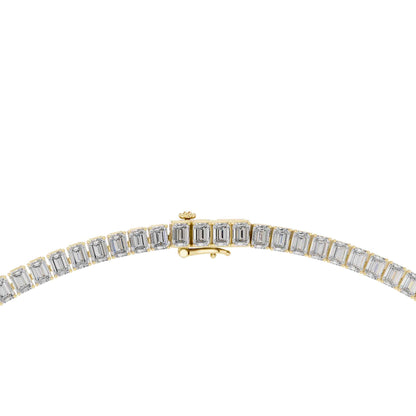 Classic Emerald Tennis Lab Grown Diamond Necklace