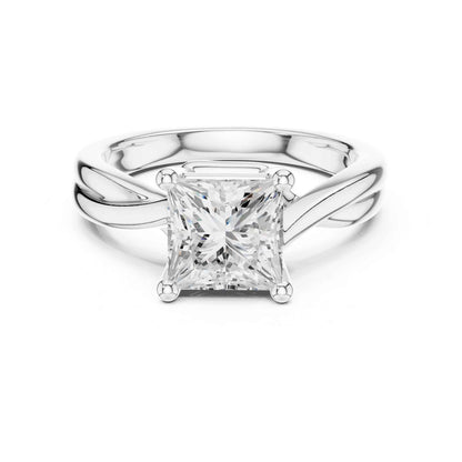 2 Carat Timeless Princess Cut Lab Grown Diamond Engagement Ring