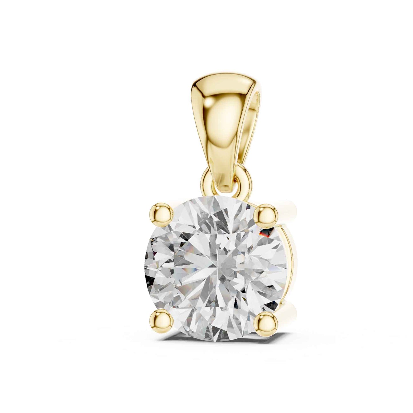 Round Cut Solitaire Lab Grown Diamond Chain & Pendant