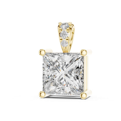 Princess Cut Lab Grown Diamond Solitaire Chain & Pendant