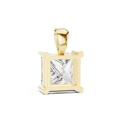 Princess Cut Lab Grown Diamond Solitaire Chain & Pendant