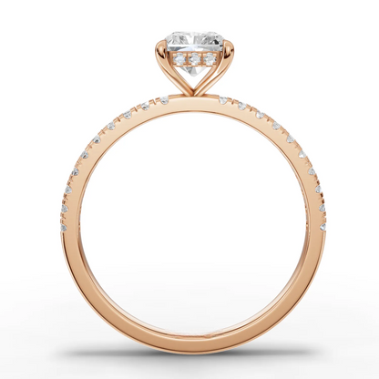 1 Carat Center Radiant Cut Moissanite Diamond Engagement Ring