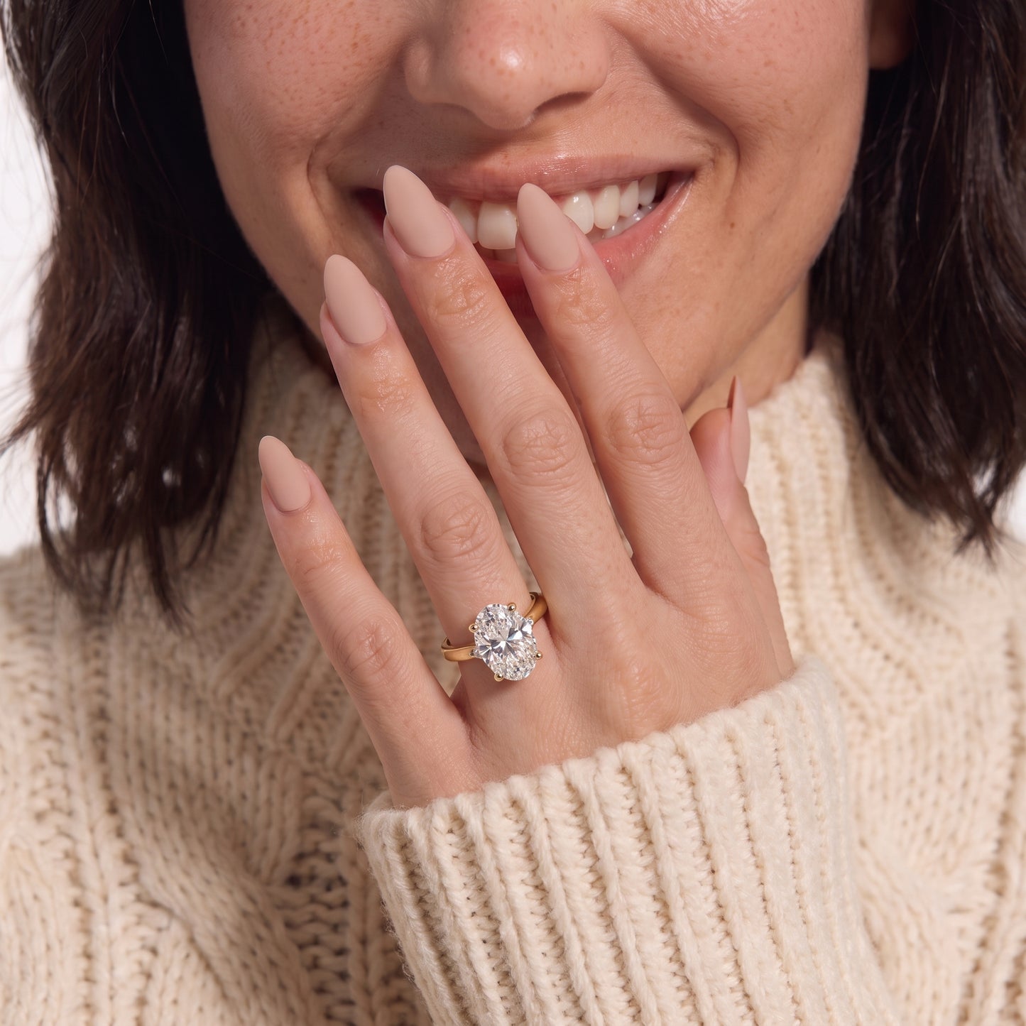 2 Carat Perfect Proposal Oval Cut Moissanite Diamond Solitaire Ring