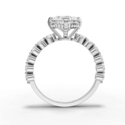 2 Carat Center Heart Cut Moissanite Diamond Engagement Ring
