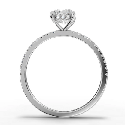 1 Carat Center Radiant Cut Moissanite Diamond Engagement Ring