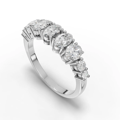 1.30 Carat Round, Oval Cut Moissanite Diamond Engagement Ring