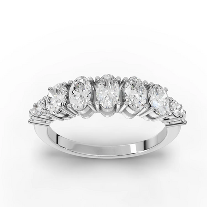 1.30 Carat Round, Oval Cut Moissanite Diamond Engagement Ring