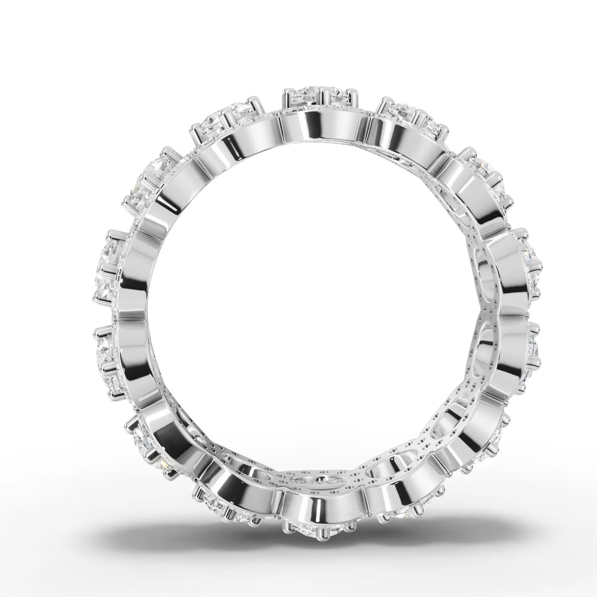 2.10 Carat Round Cut Moissanite Diamond Engagement Ring