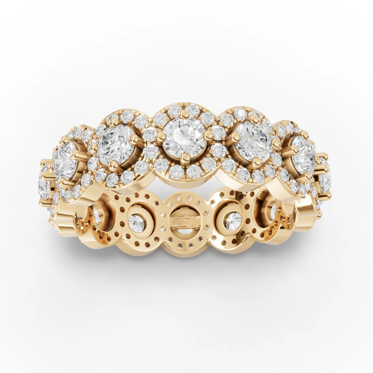 2.10 Carat Round Cut Moissanite Diamond Engagement Ring