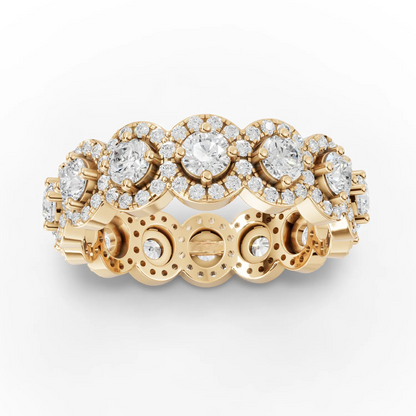 2.10 Carat Round Cut Moissanite Diamond Engagement Ring