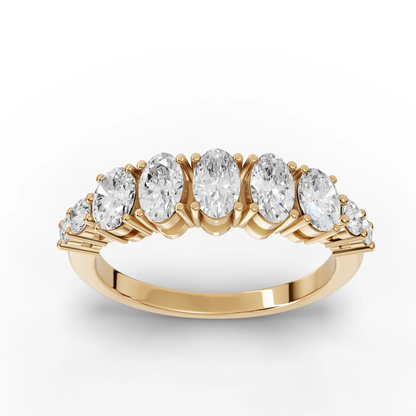 1.30 Carat Round, Oval Cut Moissanite Diamond Engagement Ring