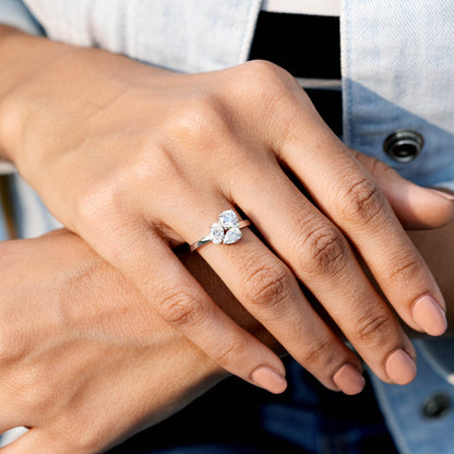 1.5 Carat Oval, Pear, Cushion Square Cut Moissanite Diamond Engagement Ring