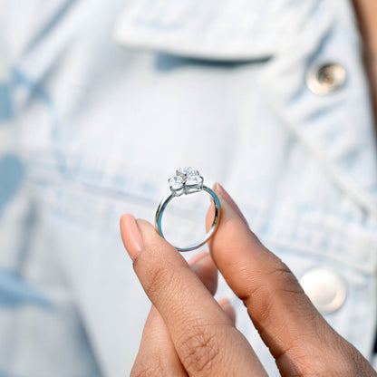 1.5 Carat Oval, Pear, Cushion Square Cut Moissanite Diamond Engagement Ring