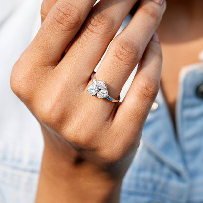 1.5 Carat Oval, Pear, Cushion Square Cut Moissanite Diamond Engagement Ring