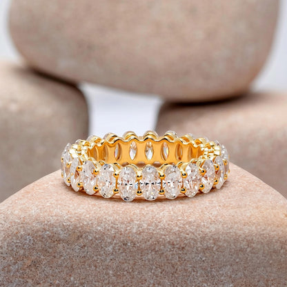 5.7 Carat Oval Cut Moissanite Diamond Engagement Ring