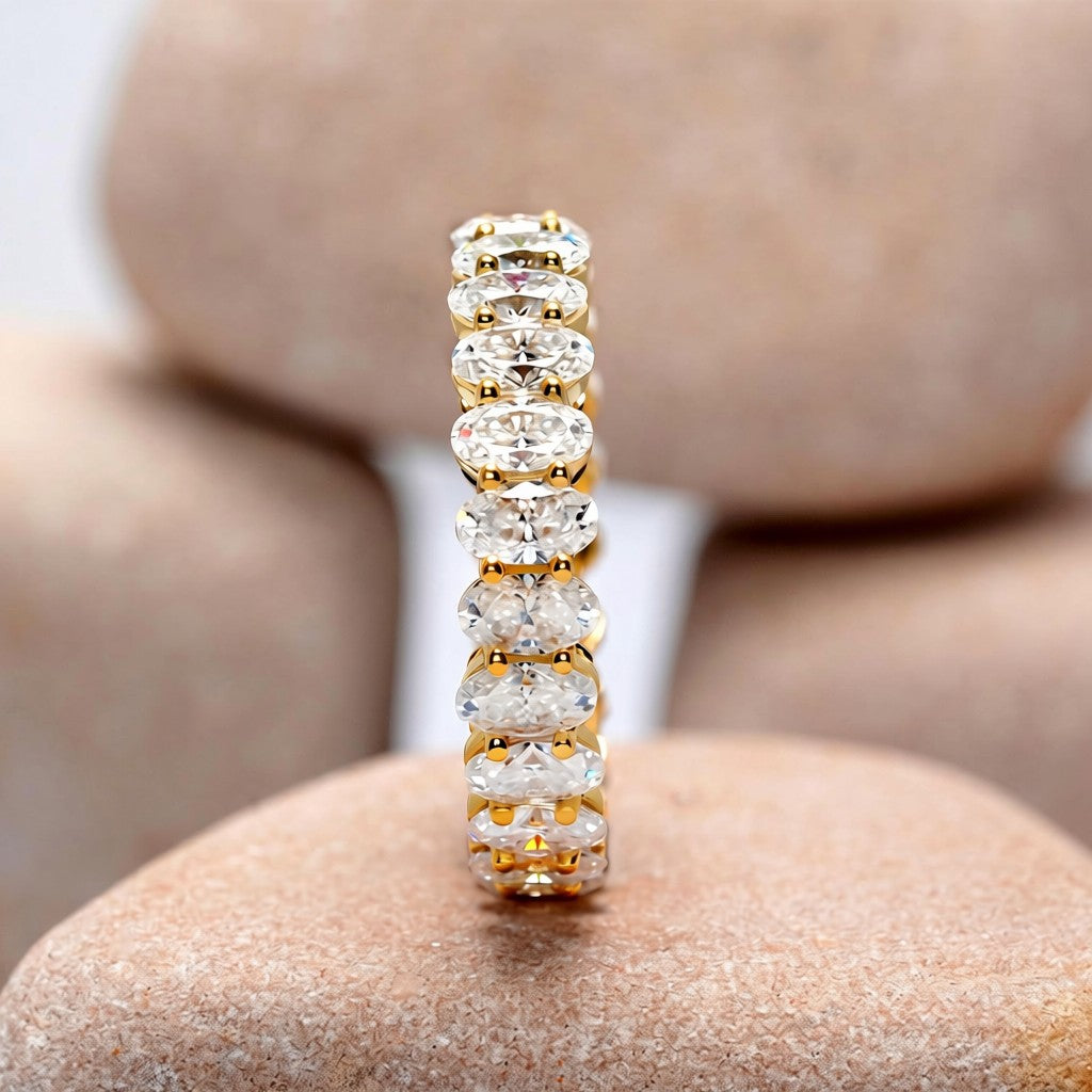 5.7 Carat Oval Cut Moissanite Diamond Engagement Ring